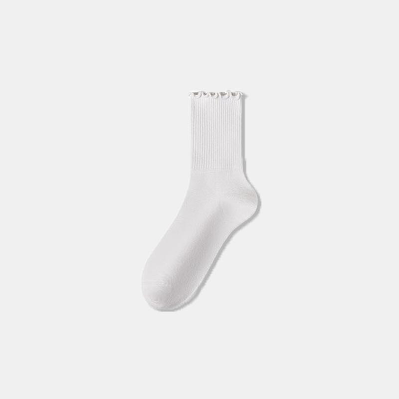 Female Autumn Cotton Sweat-absorbing Breathable Elastic Boneless Wear Resistant Pilling Comfortable Tube Pile Socks
