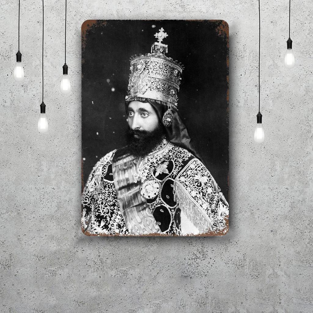 selassie Vintage Metal Tin Signs Posters Decor Retro Metal Plaque Wall Art Decor for Garage Bar