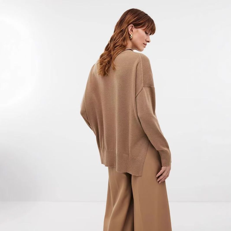 Fashion Wind New Arrival Fashion Loose Knitting Sweater Long Sleeve Tops Loose High Neck Sweater