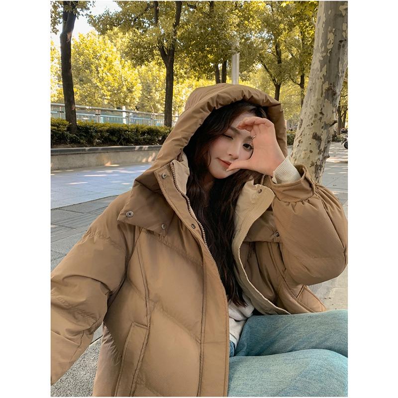 

Пальто из хлопка для женщин, зимнее, новое, стильное, короткое, в тон, хлопковое пальто XXXL дубильная кора