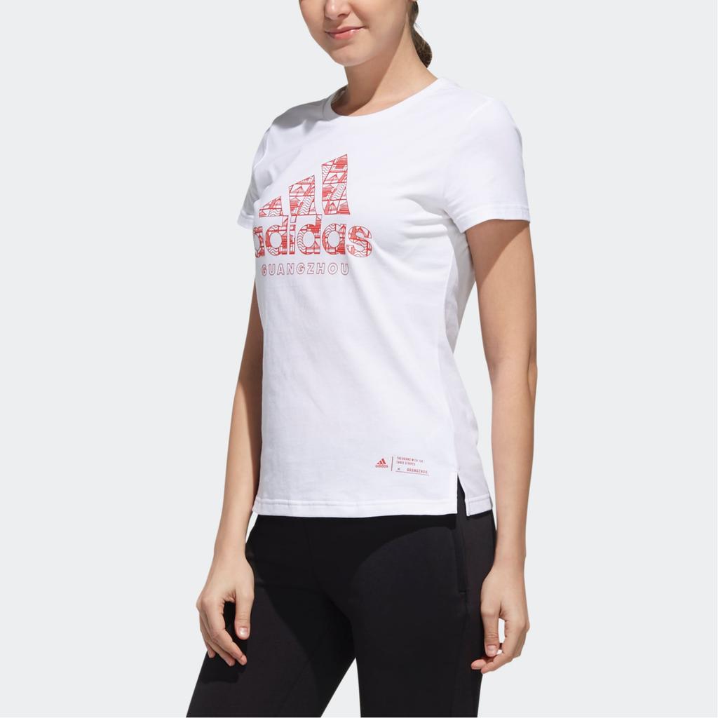 Adidas Casual Hiking Round Neck Short Sleeve T-Shirt Women Tops White DY8706