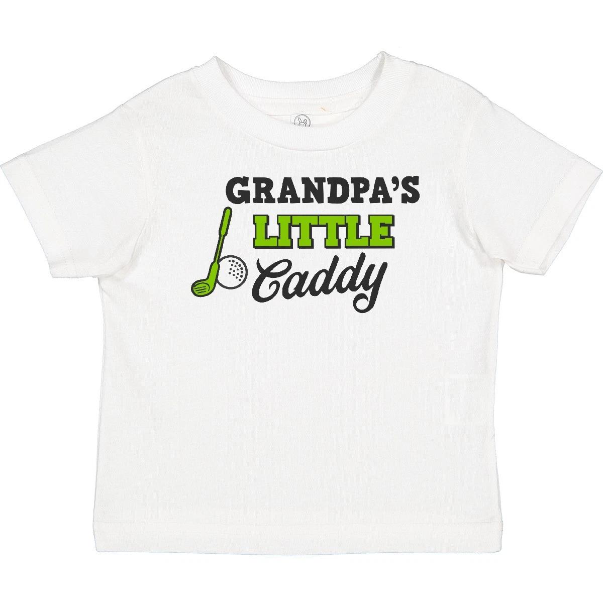 Inktastic Grandpas Little Caddy With Golf Club And Ball Baby T-Shirt Sports Kids 140