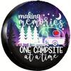 1pc Making Memories One Campsite Aurora Spare Tire Cover Wheel Protectors Waterproof Wheel Covers Universal Fit for RV