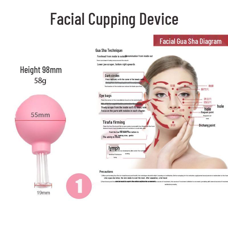 Silicone Facial Cupping Device for Lifting and Contouring