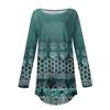 Women's Fashion Loose Round Neck  Printed Long Sleeve T-Shirt Pullover Top