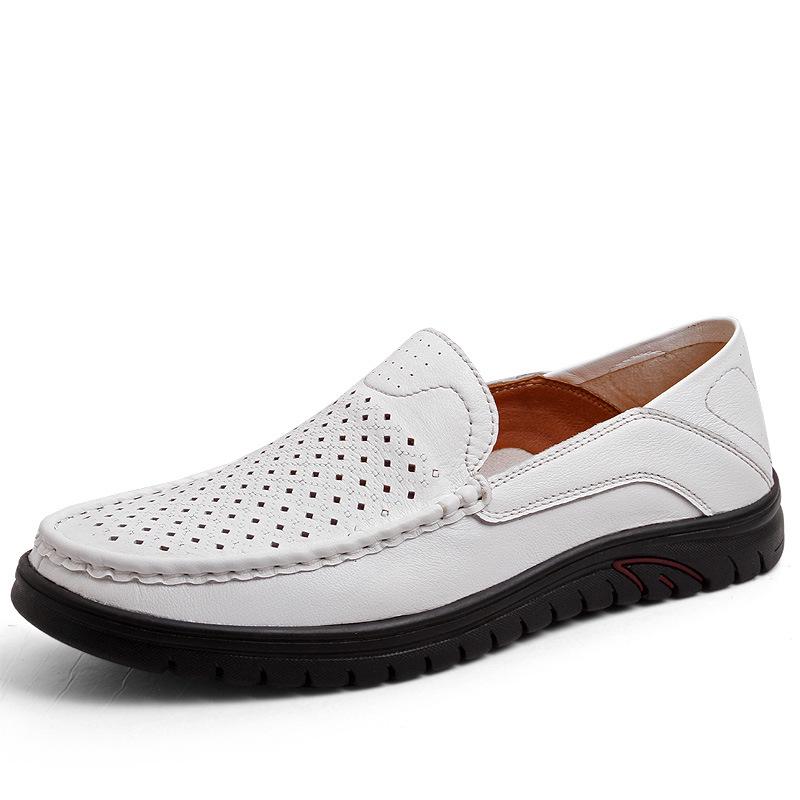 

Полые и дышащие повседневные кожаные туфли из коровьей кожи, ленивая индивидуальность, педаль с одним отверстием, любовь 38