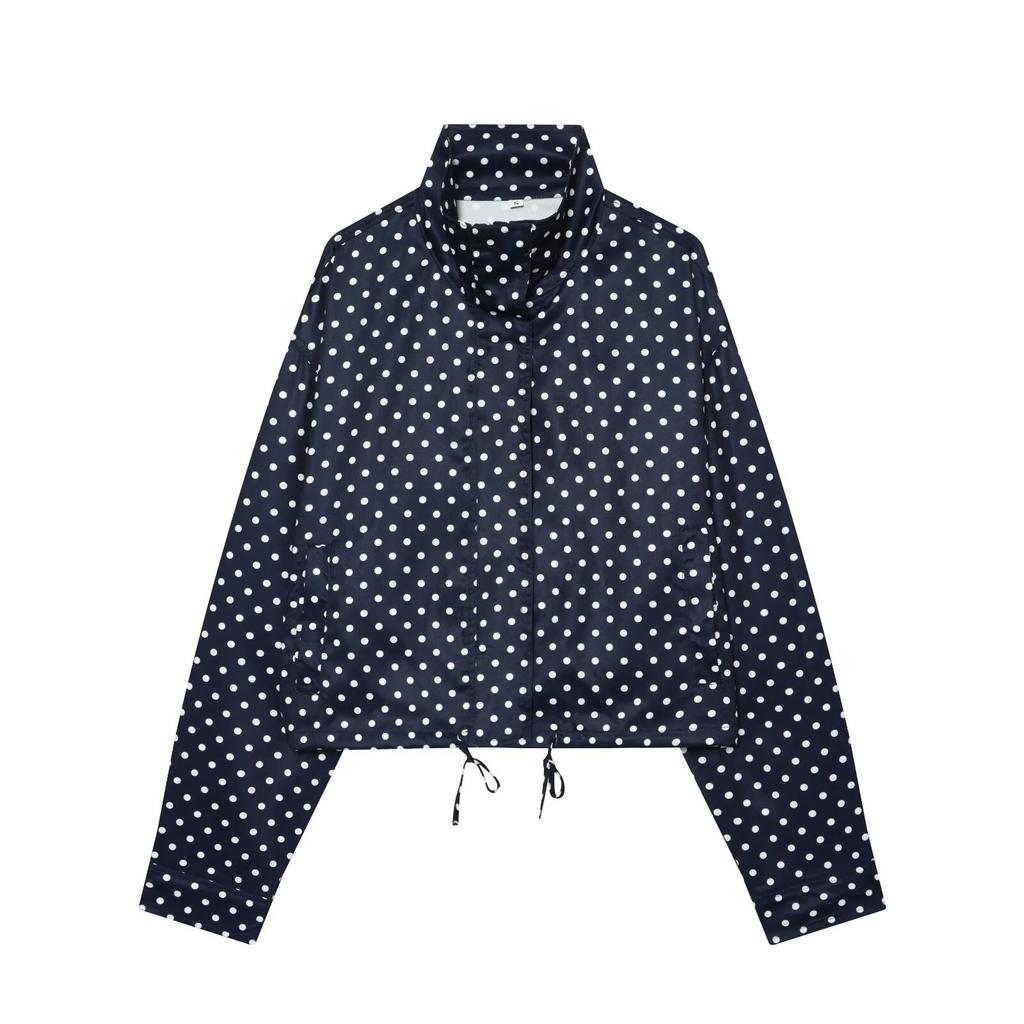 European and American Style, New Women's Clothing, Fashionable, Casual, Polka Dot Bubble Sleeve Jacket 5247/713