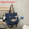 Modern Vintage Oxford Canvas Shoulder Bag With Material For College Students