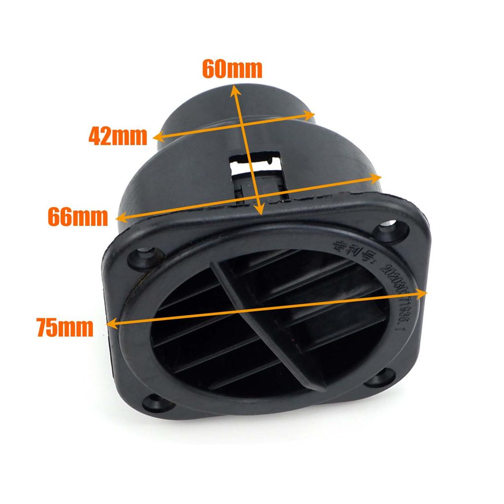 42mm 60mm 75mm Air Vent Ducting Piece Duct Pipe Outlet Rotable For Webasto Eberspaecher Diesel Parking Heater