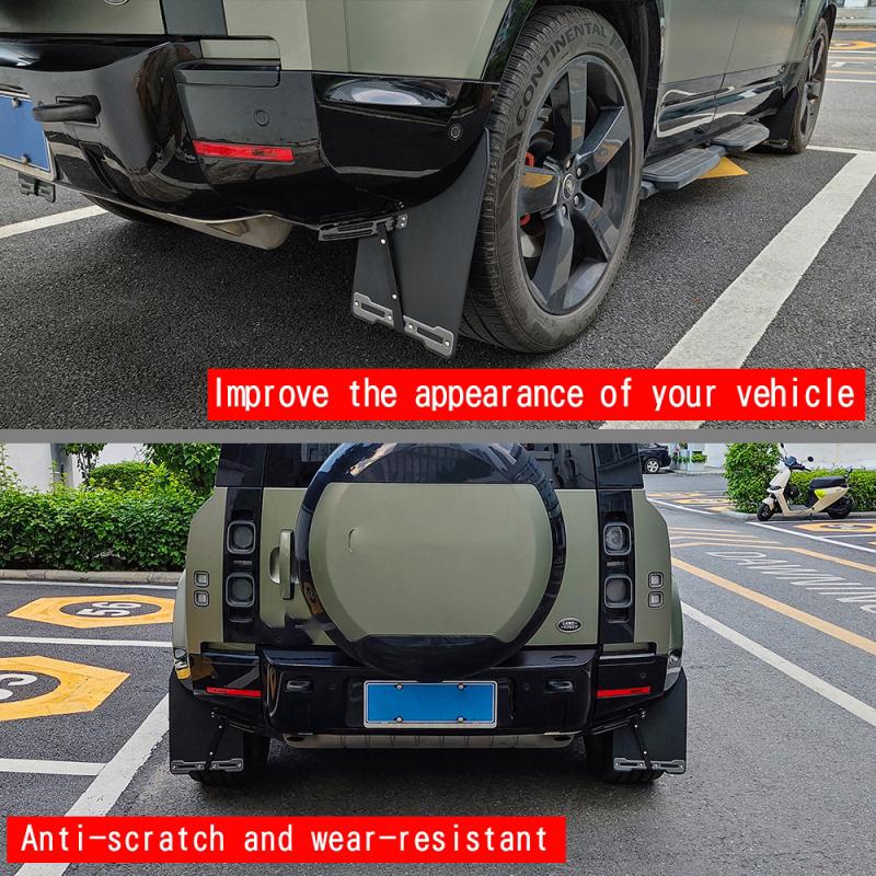 FOR LANDROVER DEFENDR 2024 2025 Exterior Plastic Front Rear Wheels Mudguards Fender Mud Flap Guards Splash Fenders Mudflaps trim