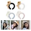 Cute Cartoon Bear Hair Hoop Fluffy Rabbit Ear Hairband Wide Face Wash Headband Daily Wear Hair Accessories