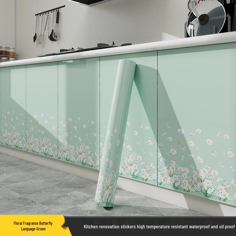 Oil-Proof & Waterproof Kitchen Wall Stickers: Anti-Mold, High-Temperature Resistant Stove Wallpaper for Tiles