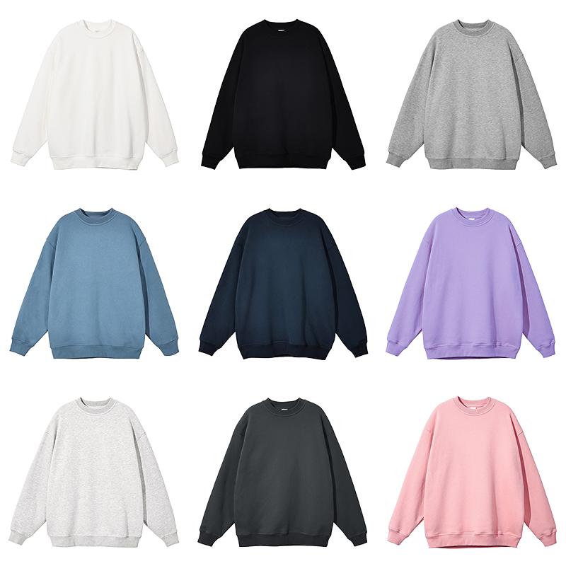 autumn winter cotton fleece warm Sweatshirt harajuku solid hoodies women men clothes thicken Long Sleeve UNISEX oversized hoodie