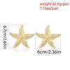 Orecchini a Bottone Trendy Esagerati a Forma di Conchiglia Stella Marina Conchiglia Perla per Donna Fascino Retro Accessorio Gioiello per Vacanza Estiva al Mare Regalo