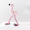 Durable Indestructible Rope Knot Dog Chew Toy Squeaky Plush Pet Toy Interactive Tug of War Training Toys for Small Medium Dogs
