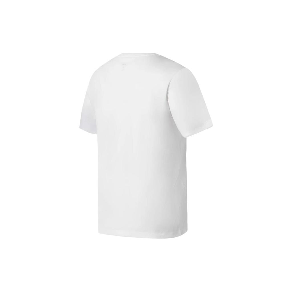 Li Ning Fitness Series Logo Print Solid Color Round Neck Short Sleeve T-Shirt Women Tops White ATSS360-7