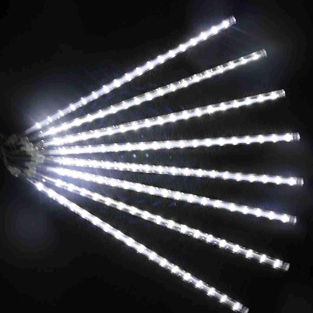 Solar Waterproof LED Meteor Shower String Lights for Outdoor Trees & Festival Decorations