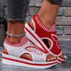 Fashion Women's Roman Flat Comfort Sandals 2024 Summer Mesh Breathable Fish Mouth Casual Low Heel Thick Bottom Wedge Beach Sandals