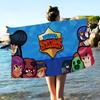 Cute B-rawl Game S-Stars Anime Beach Swimming Towel Soft Absorbent Washcloth Children's Gifts For Kids Travel Camping Gym