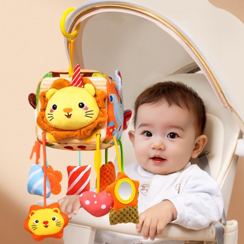 Multiuse Baby Stroller Accessory Wind Chime Crib Mobile Hanging Rattle Toy Cartoon Sensory Developmental Toy For Infant