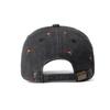 Washed Baseball Cap with Dog Embroidery Vintage Streetwear Hat