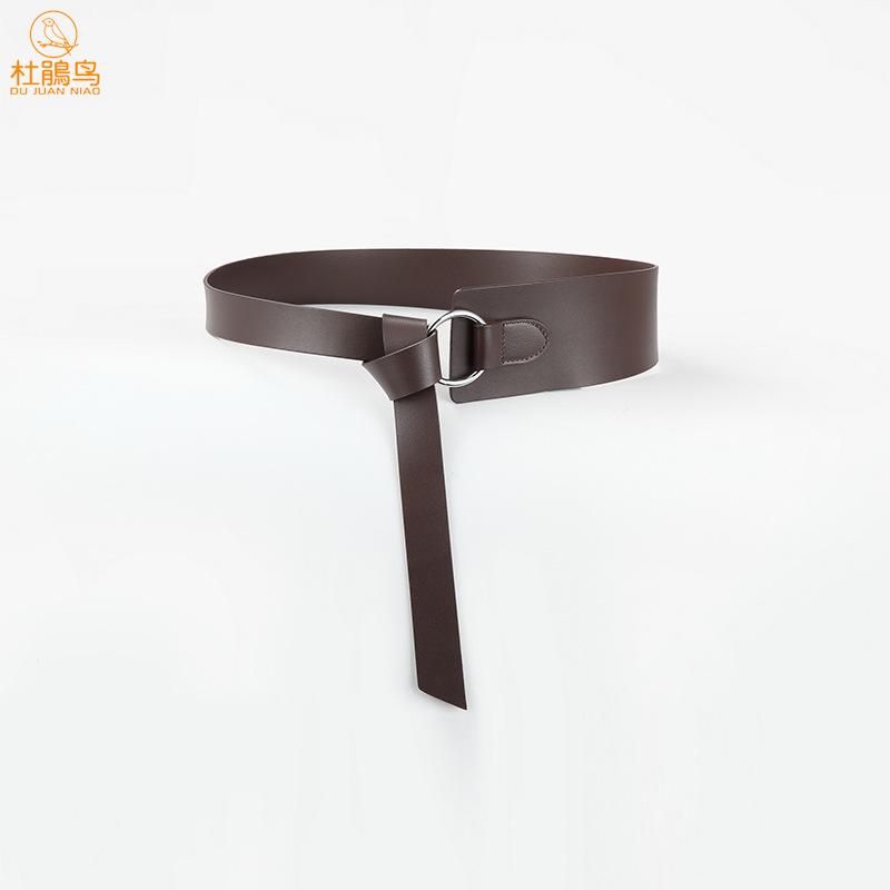 Super Wide Women'S Leather Belt Women'S Cowhide Belt Decorative Outer Dress Coat Women'S Belt