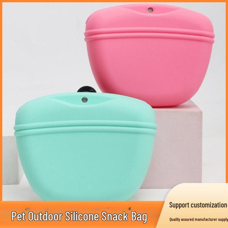 Silicone Dog Training Snack Waist Bag - Outdoor Pet Training Essential