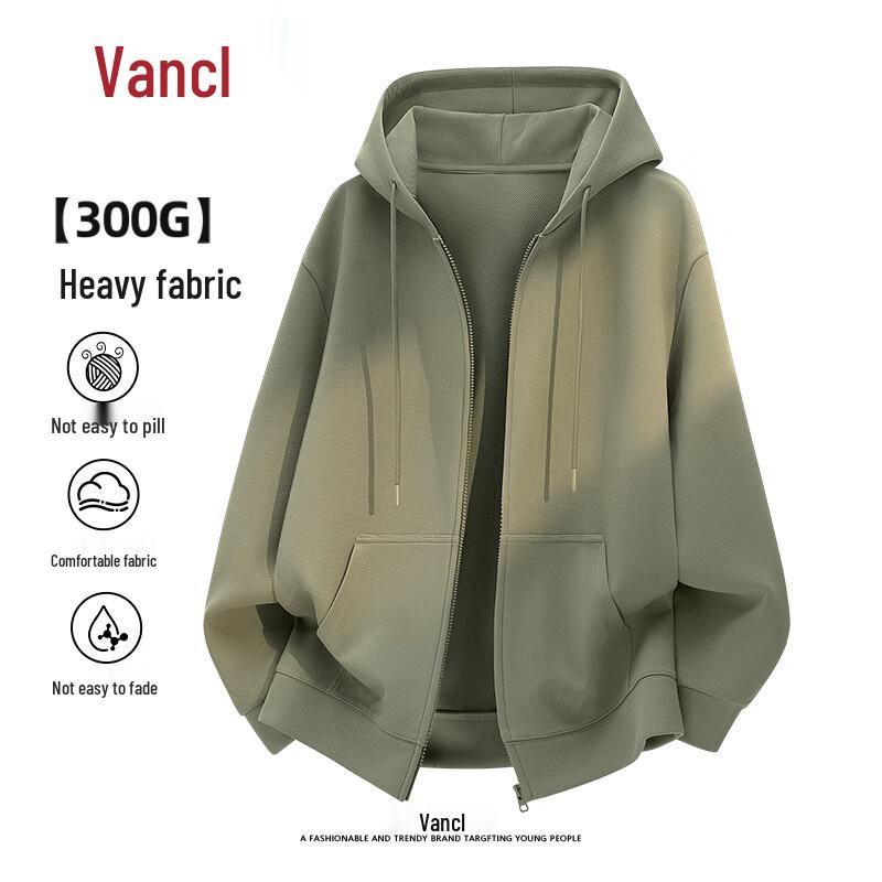 

VANCL Men s Heavyweight Loose Fit Full-Zip Hoodie 3XL