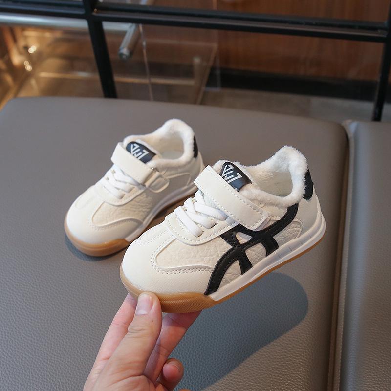 2025 Autumn/Winter Velvet Kids' Sports Shoes - Forrest Gump Style for Girls (1-6 Years)