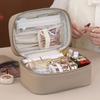 Große Kapazität Kosmetiktasche für Damen Reise Kosmetiktasche Wasserdicht PU-Leder Toilettenartikel-Organizer mit kleiner Tasche Samt-Innenfutter