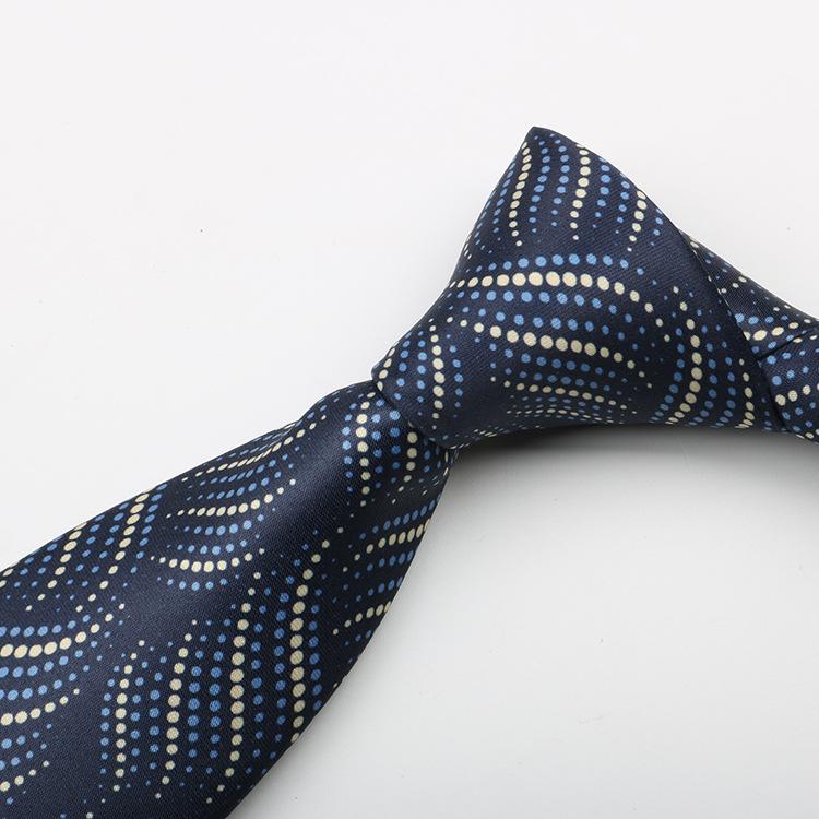 Printed Men'S Tie, Pattern Imitation Silk, High-End Retro Trendy Suit, Banquet Host Width 8Cm Hand-Made