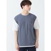 [Beams Heart] S/S TEE Cool Touch Sensation Fake Layered Vest T-shirt Men's SMOKE_BLUE L
