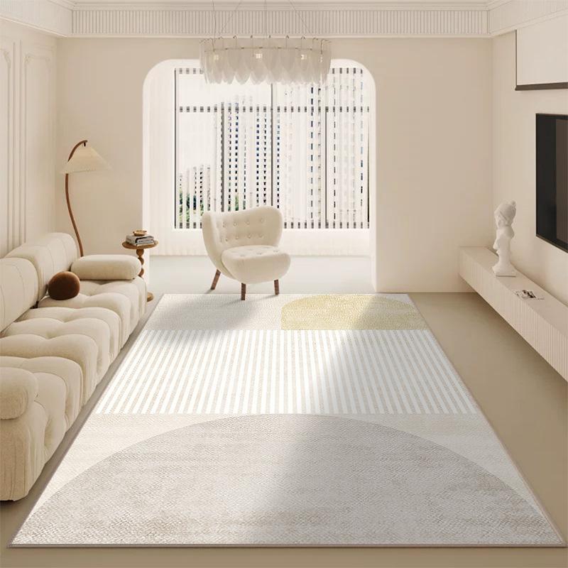 Luxusní minimalistický obývací pokojový koberec krémové barvy velký kusový koberec pro pohovku ložnici domácí dekor
