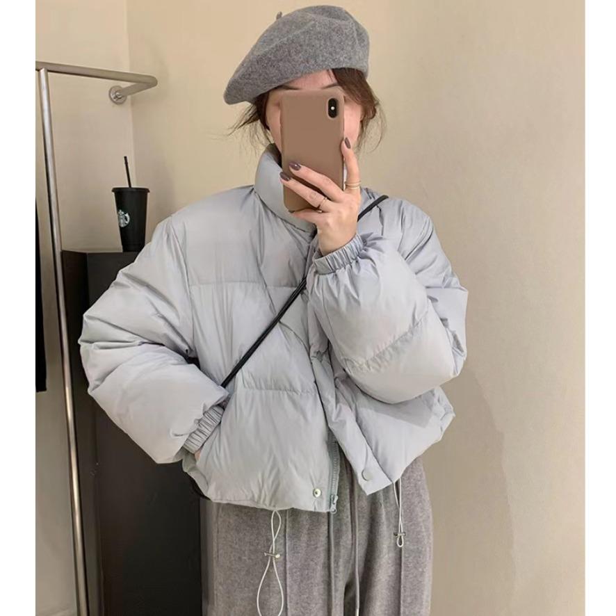 Winter Thick Stand Collar Bread Clothes Down Cotton Coat Women Loose Jacket