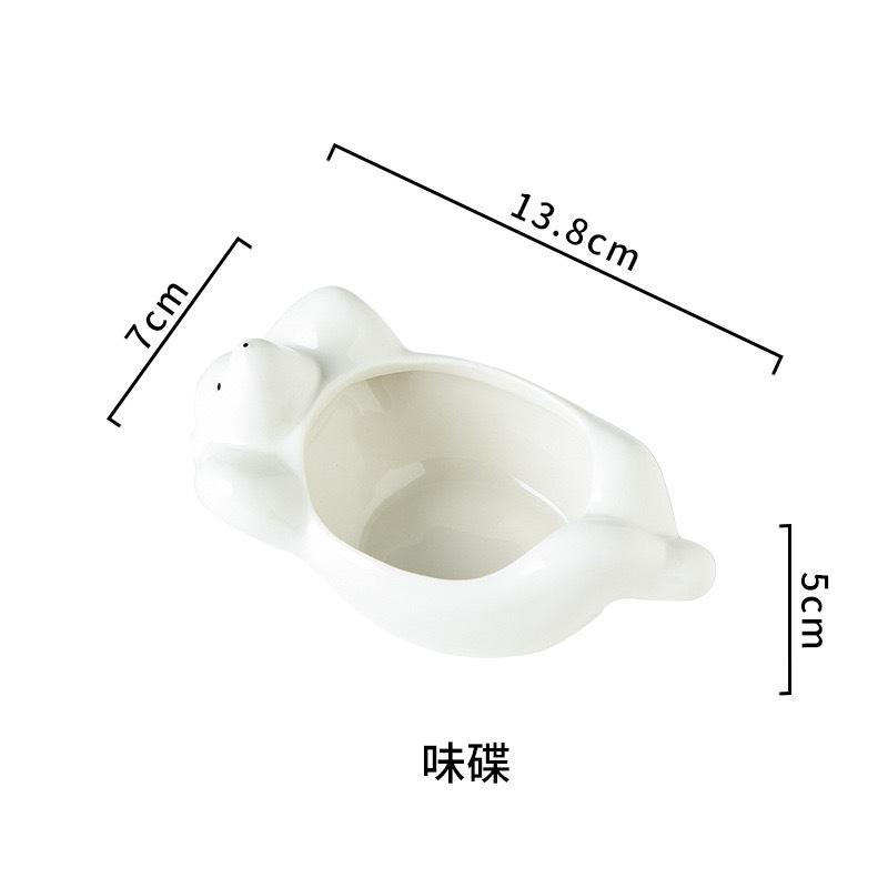 

Nordic Cute Bear Bowls Set Cartoon Soup Noodle Salad Dessert Bowls Creative Home Tableware