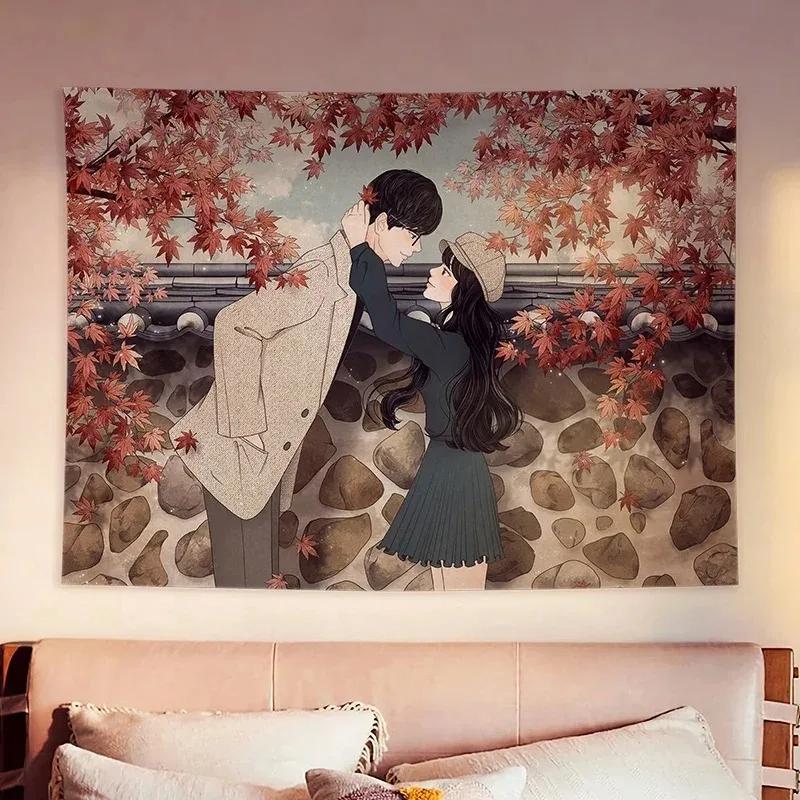Couple Sweet Life Tapestry Office Living Room Tapestry Home Wall Decoration Tapestry