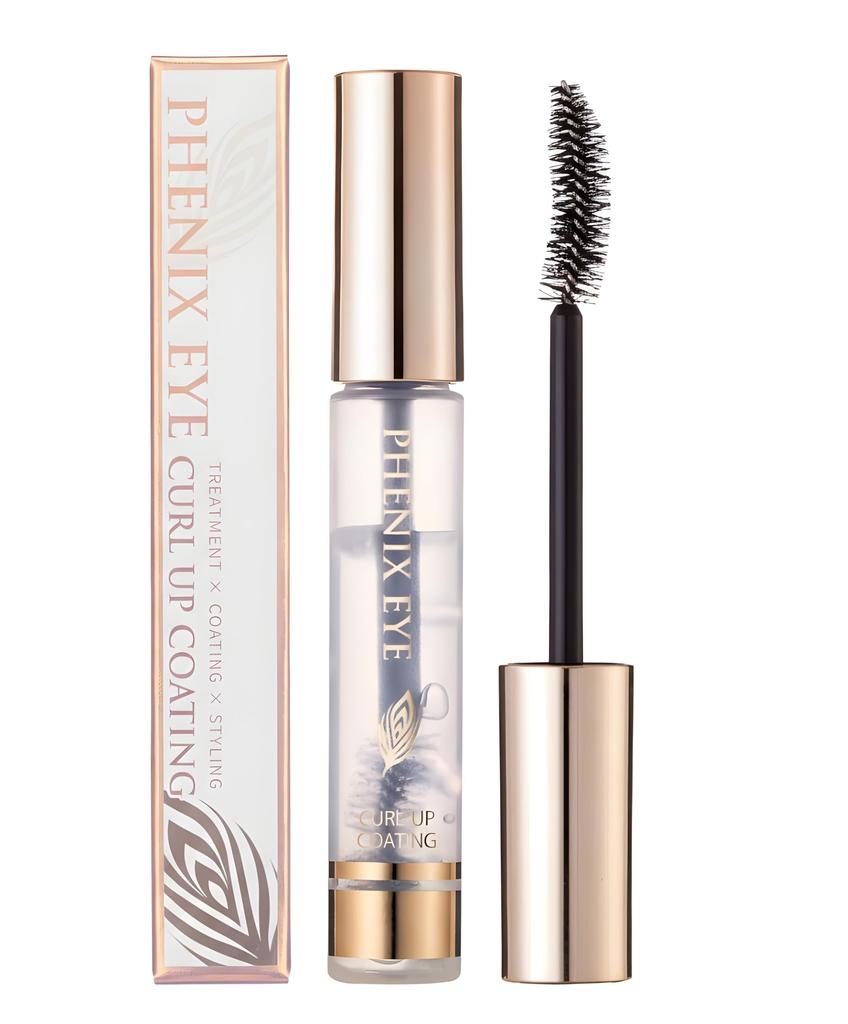 Phoenix Eye Curl-Up Coating - Eyelash Coating for Strong Curl Retention & Bundled Styling - Compatible with Eyelash Perms/Extensions - Salon-Like Look