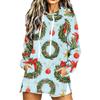 Women's Casual Long Sleeve Christmas Print Hoodie for Winter Holiday