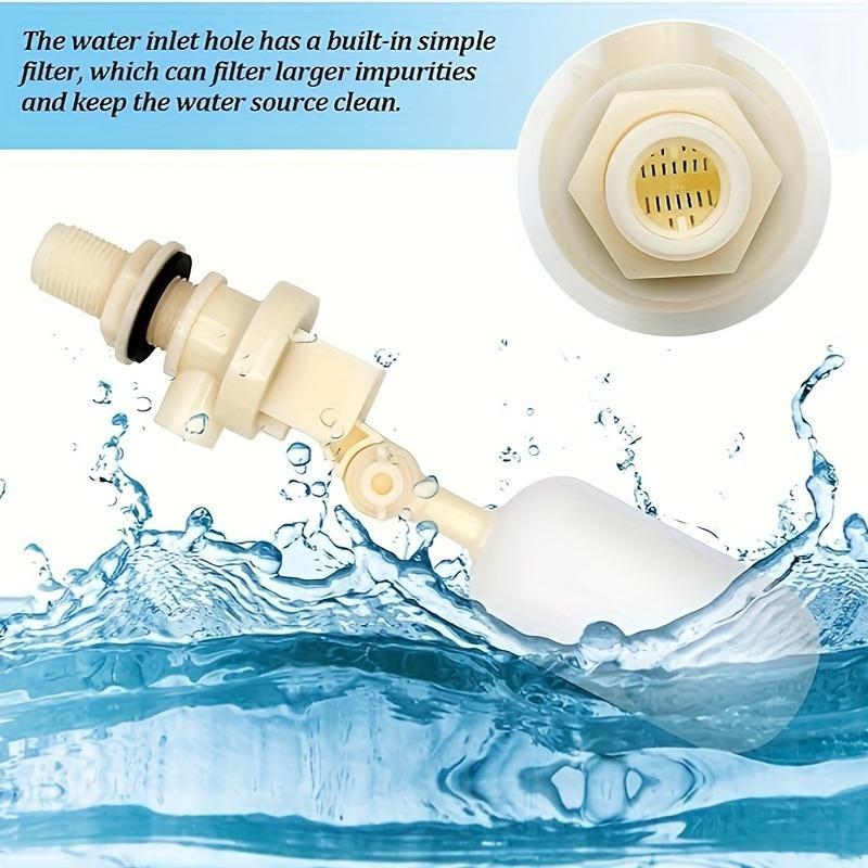 1/2Pcs Float Valve Stable Water Float Valve Shut Off 1/ 2" Automatic Waterer Bowl Fill Feed Water Trough Horse Cattle Sheep Pig Dog Water Float Valve