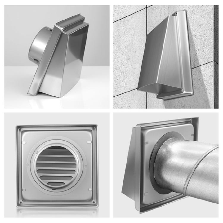 Wall Air Vent Outlet Stainless Steel Extractor Fan Vent Cover Ducting Ventilation Exhaust Grille Cover Easy To Install