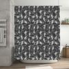 Cat Pattern Shower Curtain Cute Kitten Black White Bathroom Decor Washable Waterproof Fabric Liner for Home