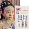 Shell Crystal Tattoo Sticker Glitter Eyeliner Eyebrow Makeup Face Diamond Temporary Tattoo Butterfly Rhinestone Eyeliner Sticker