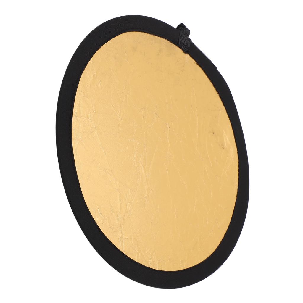 2 In 1 30cm Light Round Photography Reflector Collapsible Portable Outdoor Studio ReflectorGold