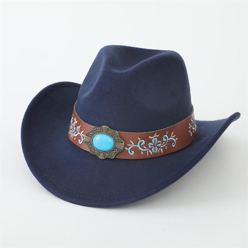 Felt hat Outdoor retro jazz hat Holiday travel European, American British style Western cowboy hat