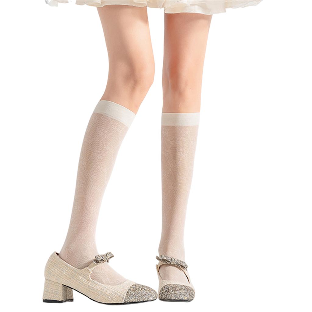 Sheer Knee High Socks Nylons Stockings Tube Socks Women's Trouser Socks Gifts