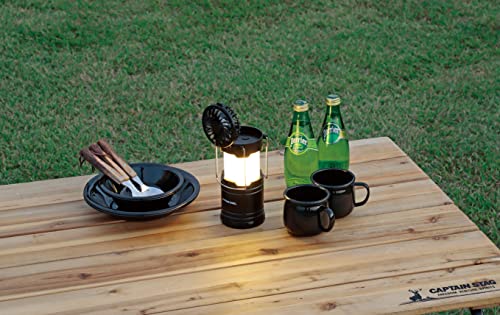 Kapitän Hirsch (Kapitän Hirsch) Laternenlicht CS-Fächer COB-Laterne [200 Lumen / Ca. 8 Stunden Dauerlicht] Schwarz UK-4066