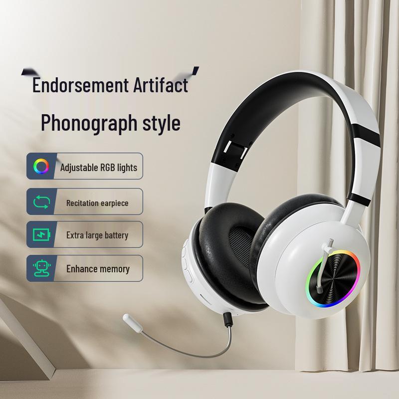 KE-29 RGB Bluetooth Over-Ear & In-Ear Retro Headphones