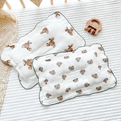 Gauze Baby Small Pillow, Baby Shaping Pillow, Newborn 0-3 Months Old, Anti Deviation Head Correction Headrest, Breathable