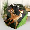 Bambi und Klopfer Automatisches Öffnungs- und Schließschirm - 8 Speichen Tragbarer Faltschirm mit Kunststoffgriff, Geeignet für Freizeit und Hallo