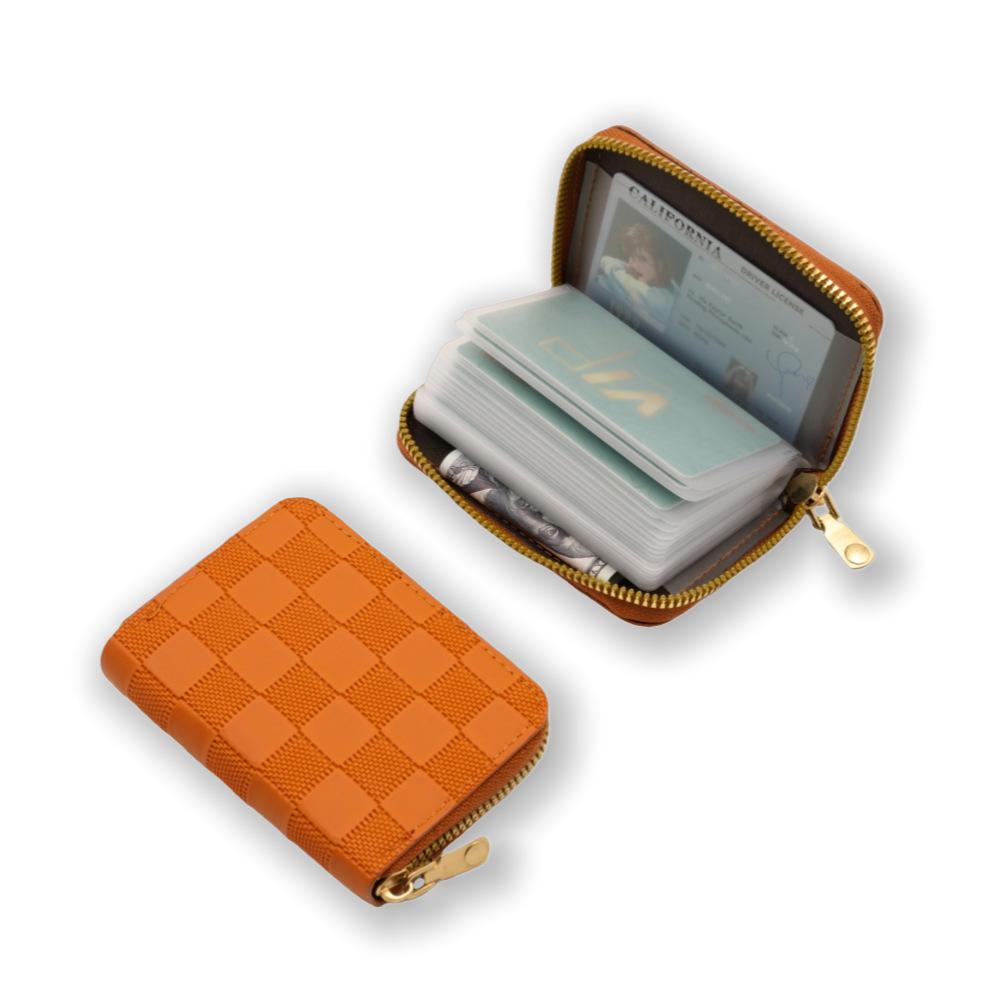 Retro Accordion Wallet: Large Capacity Unisex Card Holder & Business Organizer